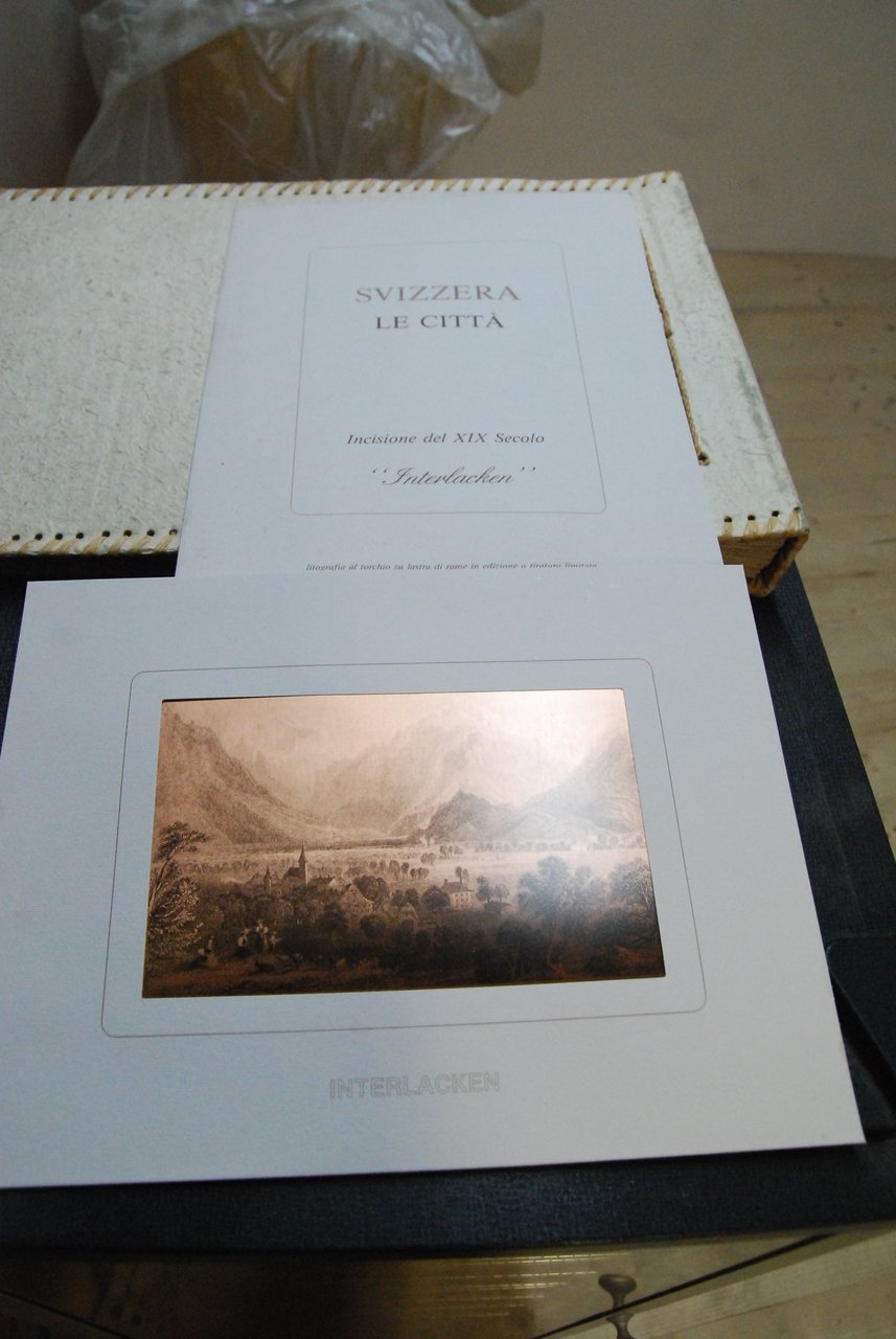 interlacken incisione del xix secolo litografia al torchio su lastra …