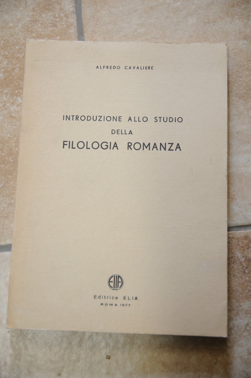introduzione allo studio della filologia romanza