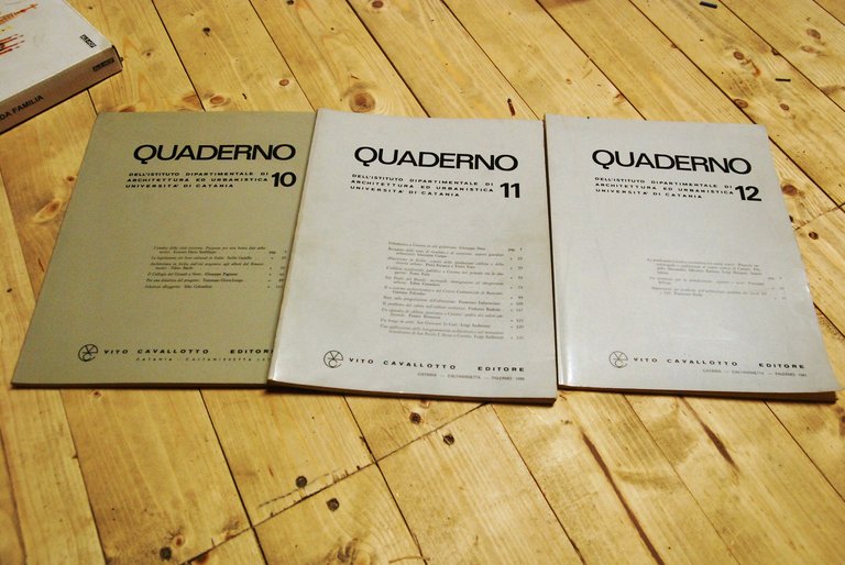 istituto dipartimentale architettura urbanistica di catania nn. 10,11,12 anni 1979 1980 1981 NUOVI