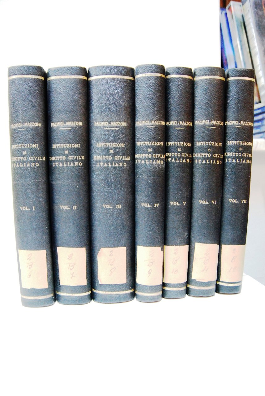 Istituzioni di diritto civile italiano in 7 volumi ? opera …