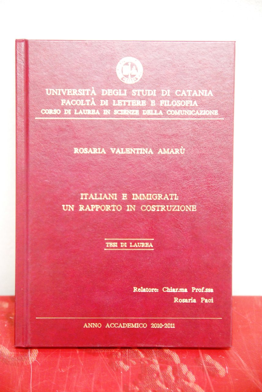 italiani e immigrati un rapporto in costruzione