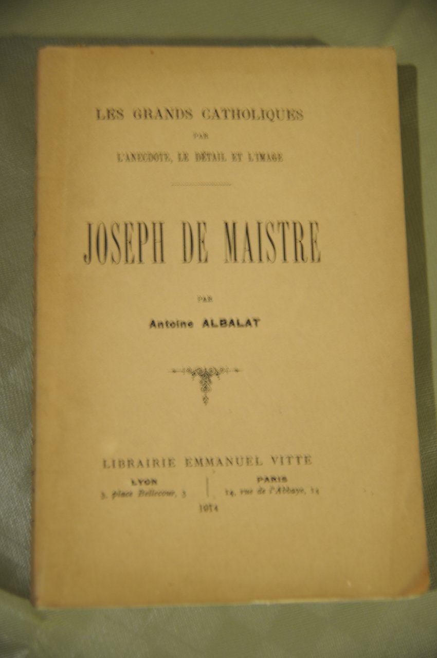 joseph de maistre NUOVO