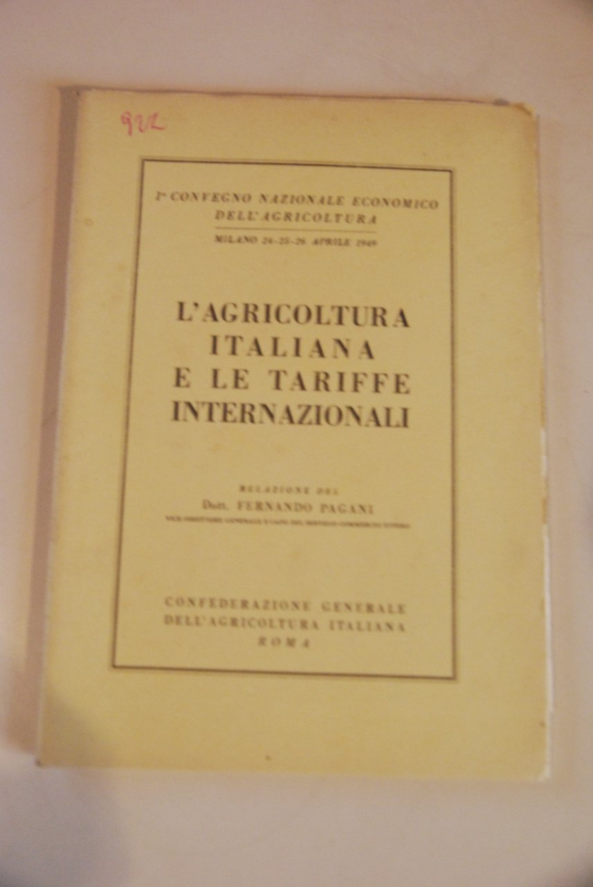 l'agricoltura italiana e le tariffe internazionali