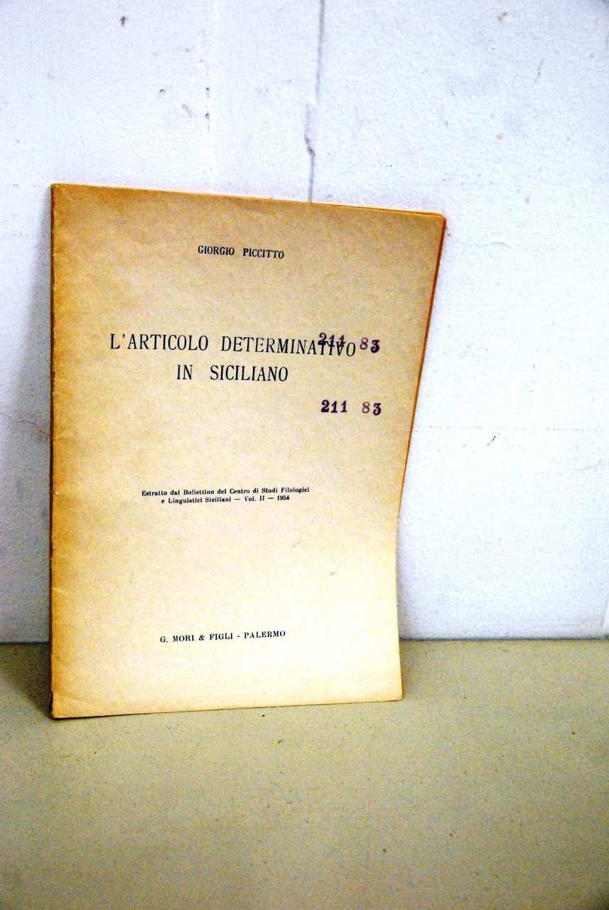 l'articolo determinativo in siciliano
