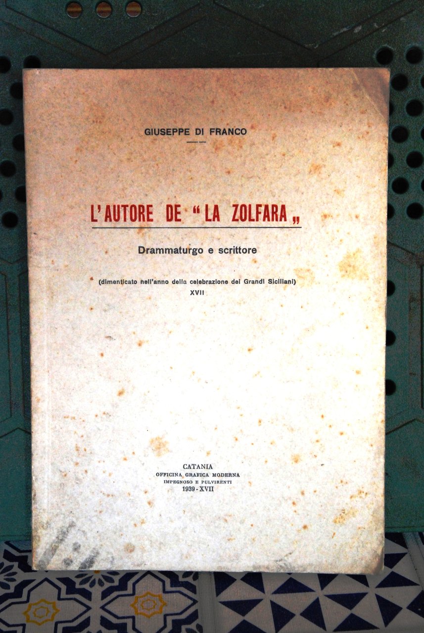 l'autore de la zolfara drammaturgo e scrittore | Immagine principale