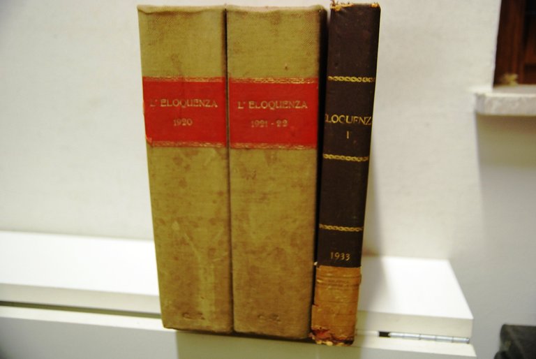 L'Eloquenza, antologia critica cronaca, in 3 volumi