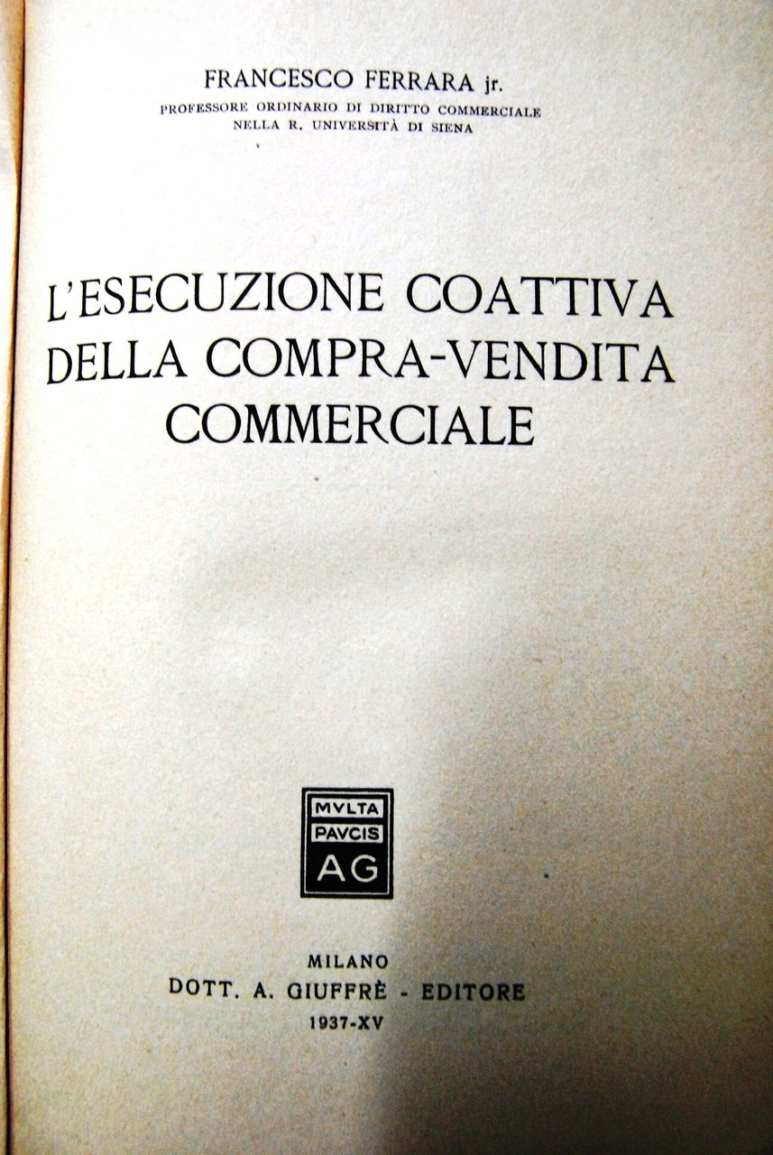 L'esecuzione coattiva della compra vendita commerciale