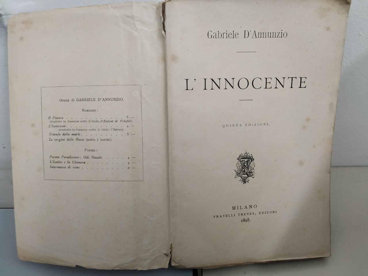 l'innocente quinta edizione | Immagine principale