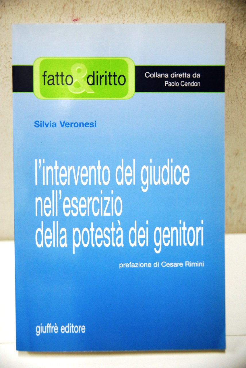 L'intervento del giudice nell'esercizio della potestà dei genitori