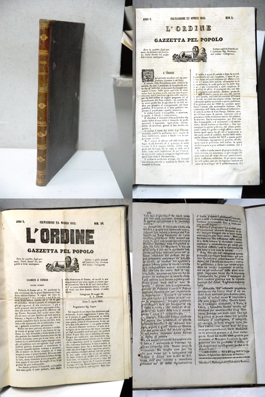l'ordine gazzetta del popolo dal n. 1 al 38 caltagirone …