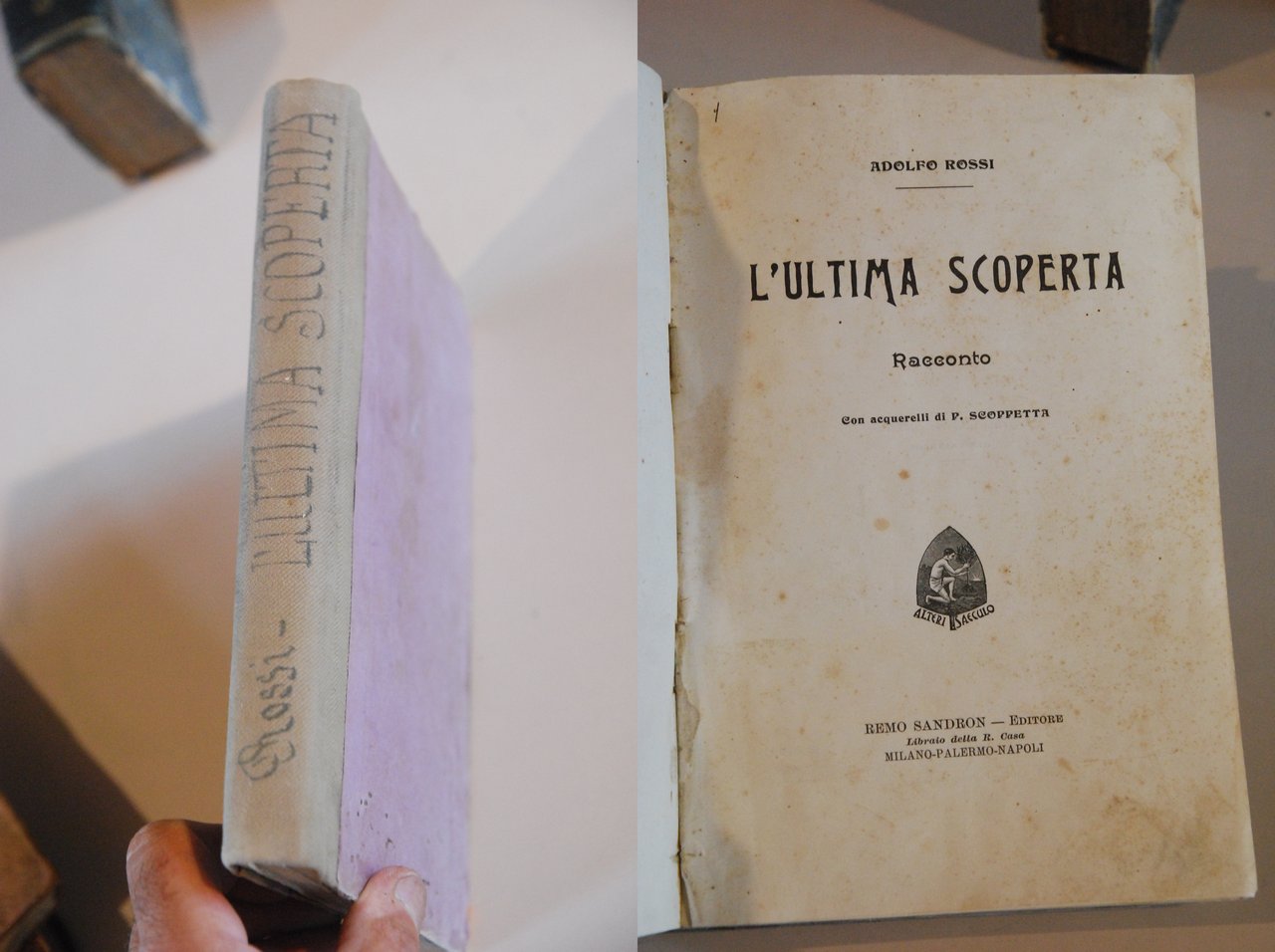 l'ultima scoperta romanzo con acquerelli di scoppetta