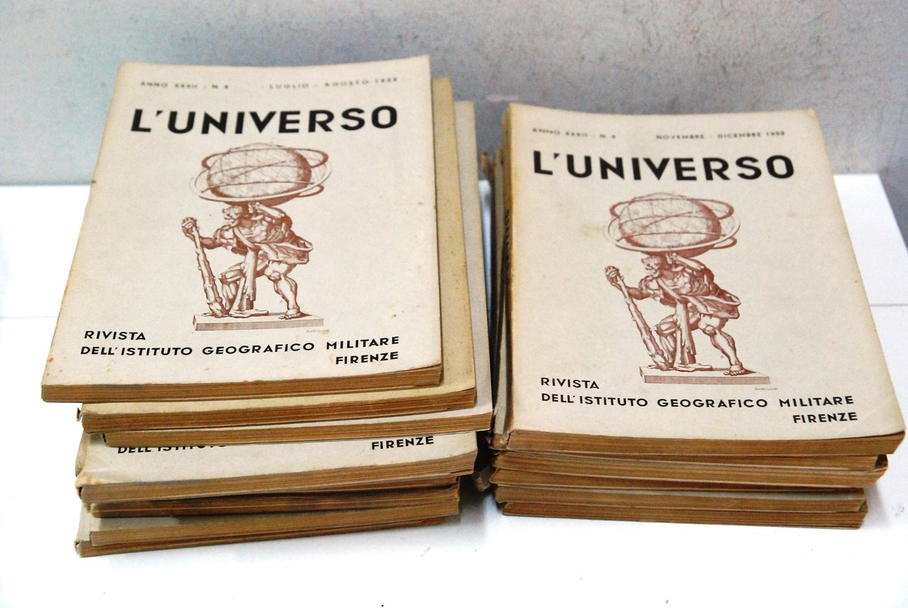 l'universo rivista dell'istituto geografico militare annate 1951 cpl. meno 6, …