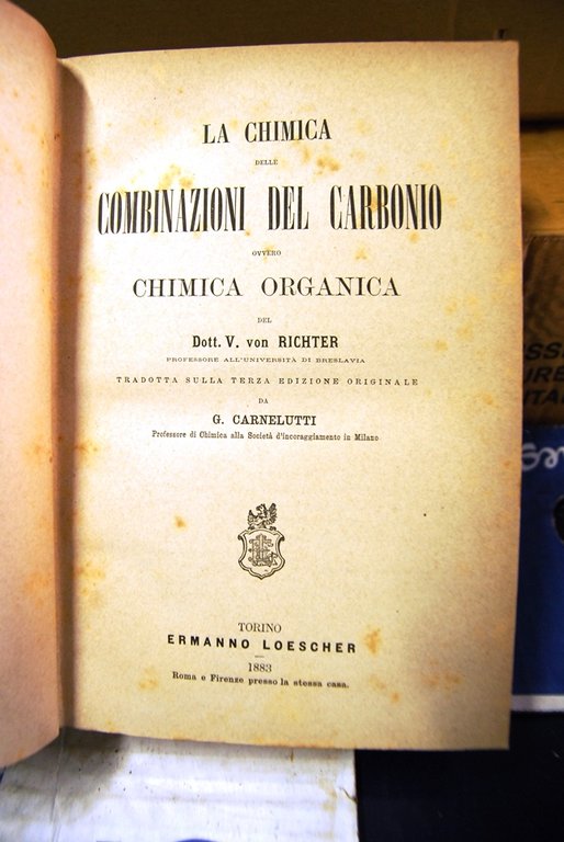 La Chimica delle Combinazioni del carbonio, Chimica Organica