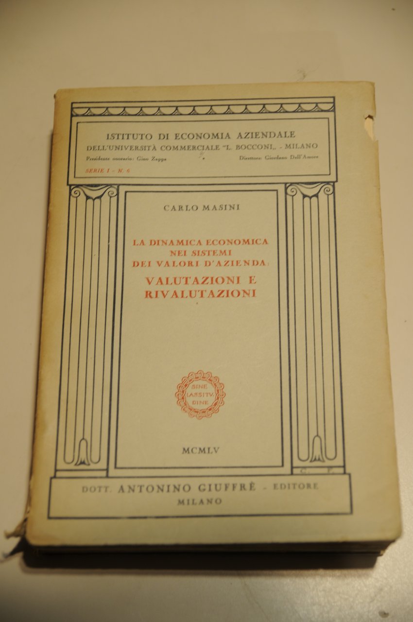 la dinamica economica nei sistemi dei valori d'azienda valutazioni e …