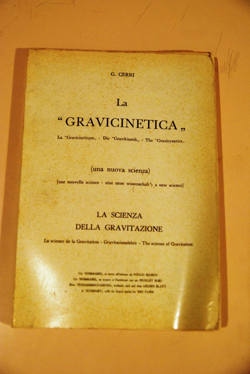 la gravicinetica la scienza della gravitazione NUOVISSIMO