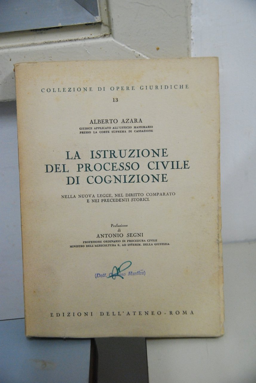 la istruzione del processo civile di cognizione