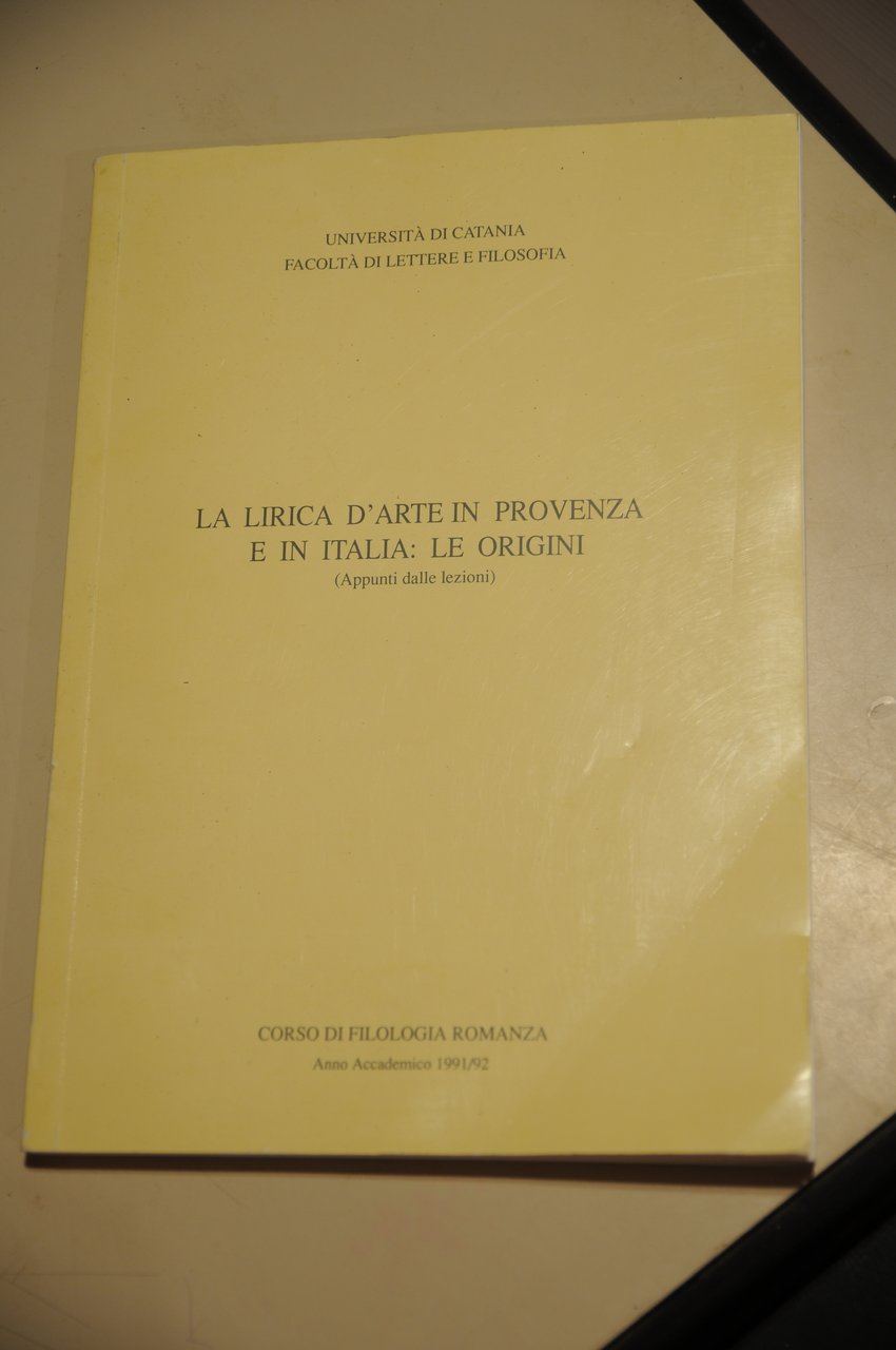 la lirica d'arte in provenza e in italia le origini …
