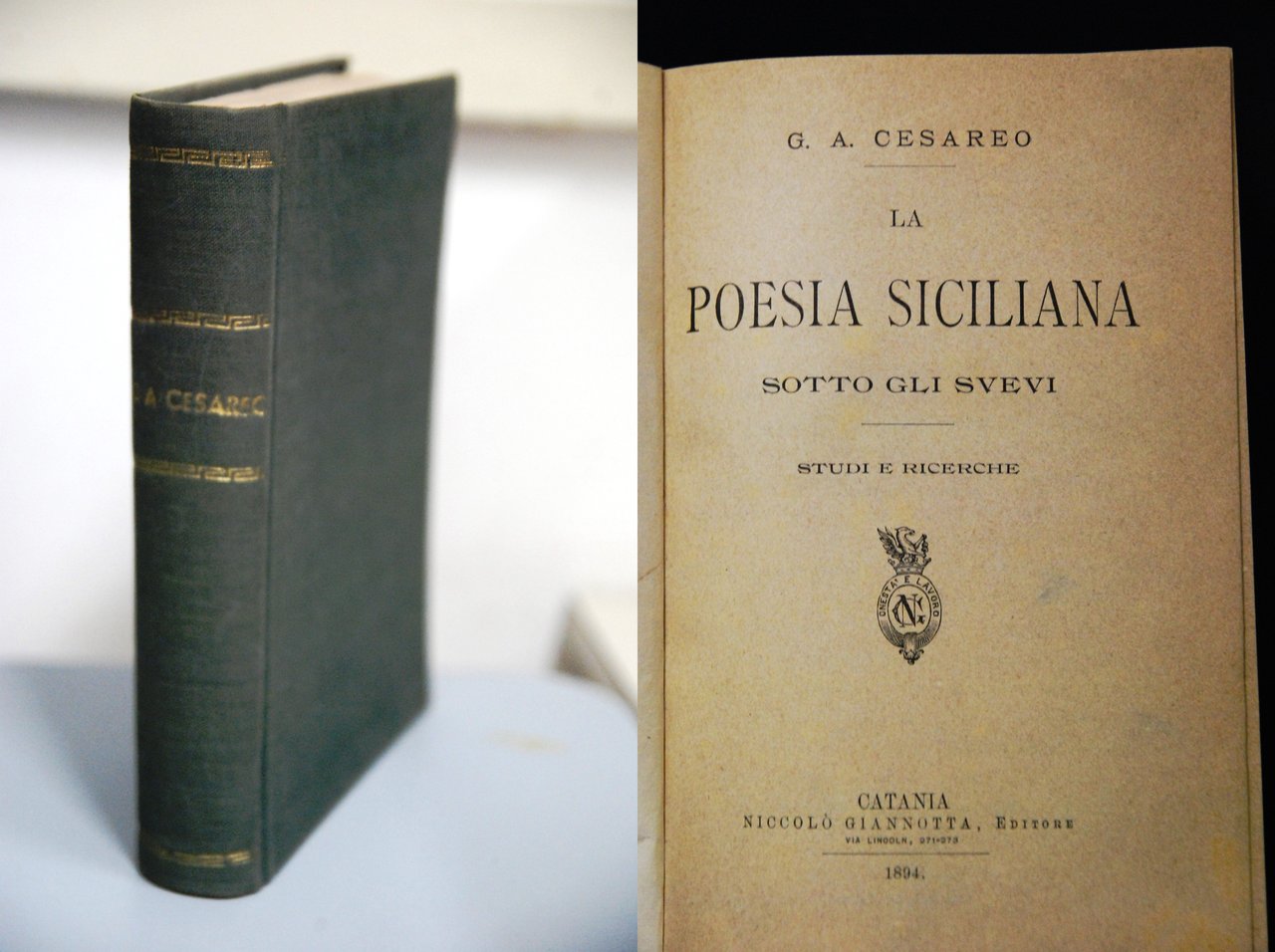 la poesia siciliana sotto gli svevi (ottime cdz rilegato)