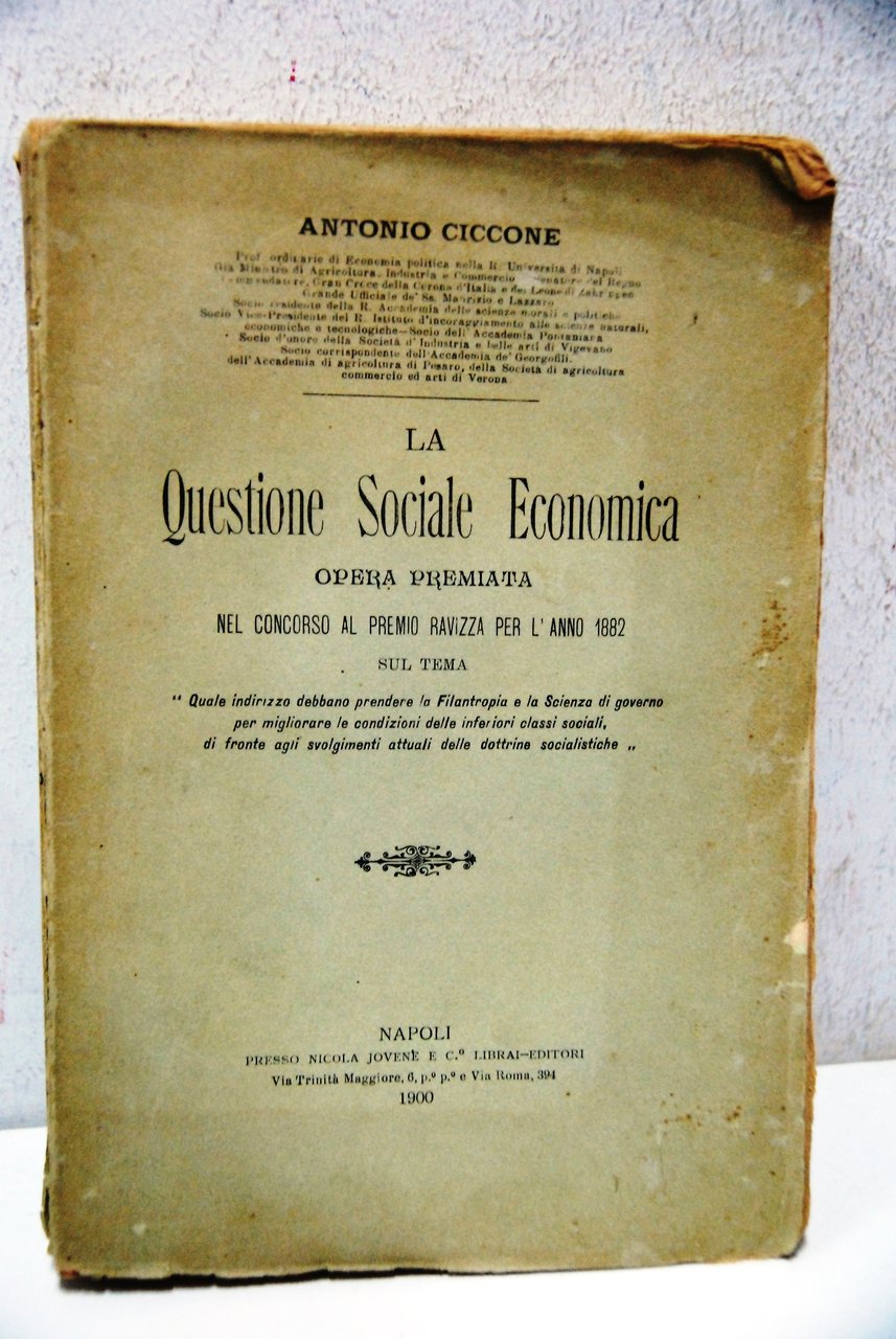 La questione sociale economica opera premiata ? premio ravizza per …
