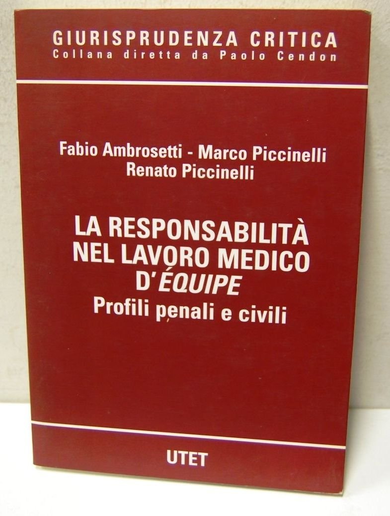La Responsabilità nel Lavoro Medico d'Equipe, profili penali e civili | Immagine principale