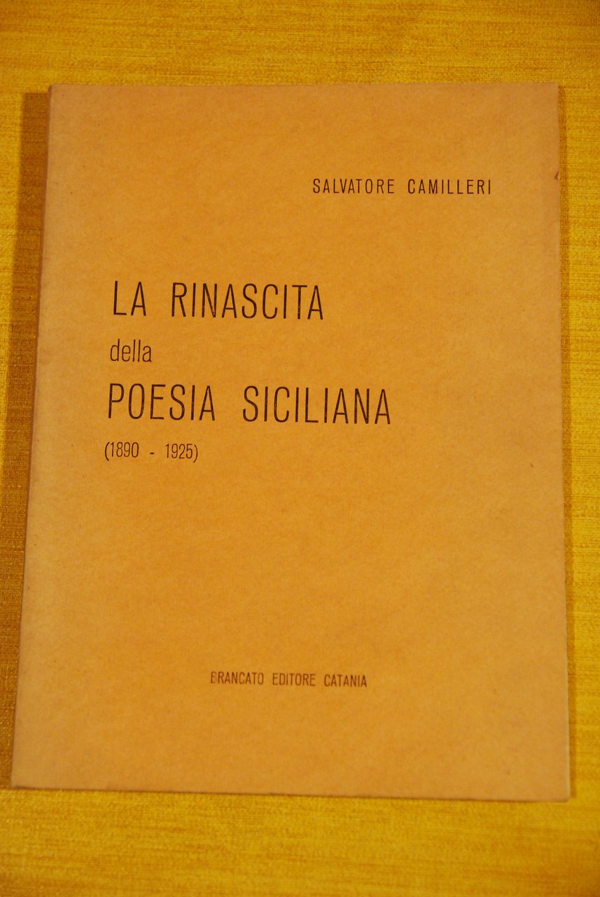 la rinascita della poesia siciliana autografato dall'autore con dedica