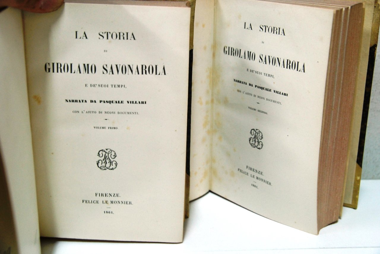 La storia di girolamo savoranola e de' suoi tempi in …