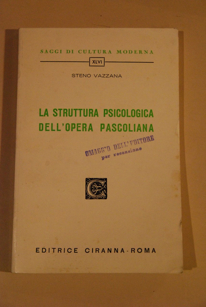 la struttura psicologica dell'opera pascoliana NUOVO