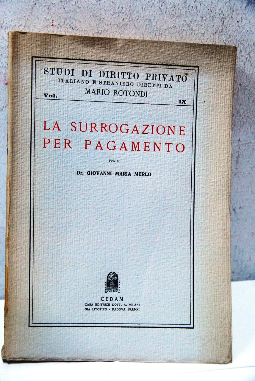 La surrogazione per pagamento
