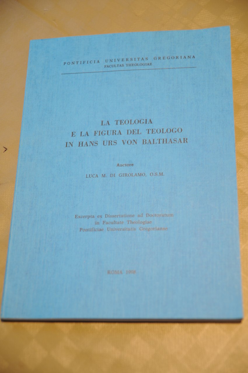 la teologia e la figura del teologo in hans urs …