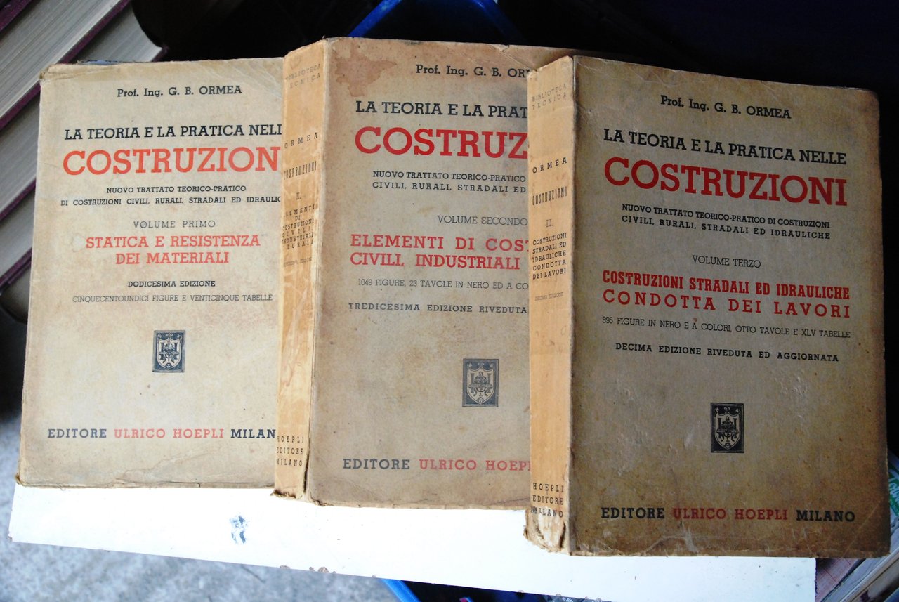 la teoria e pratica delle costruzioni 3 voll. opera cpl. … | Immagine principale