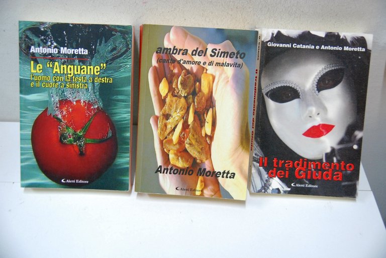le anguane, ambra del simeto, il tradimento dei giuda, tutti autografati