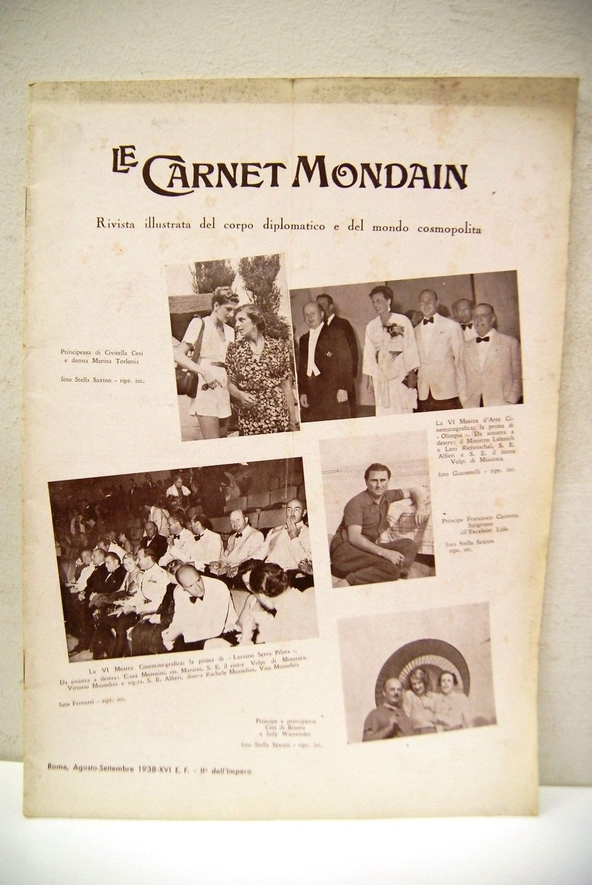 Le Carnet Mondain (Agosto ? Settembre 1938)