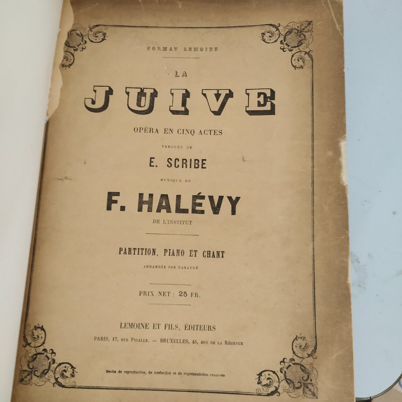 le moine la juive opera en cinq actes scribe musique …