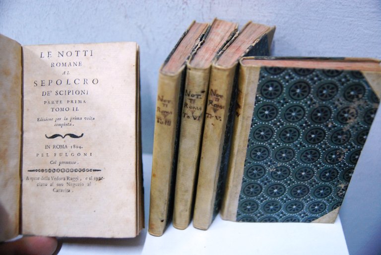 le notti romane al sepolcro de' degli scipioni parte prima tomo 2 e 3, parte seconda tomo 4,5,6 perfette cdz.