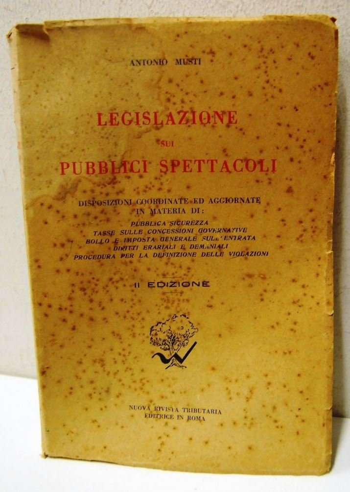 Legislazione sui Pubblici Spettacoli