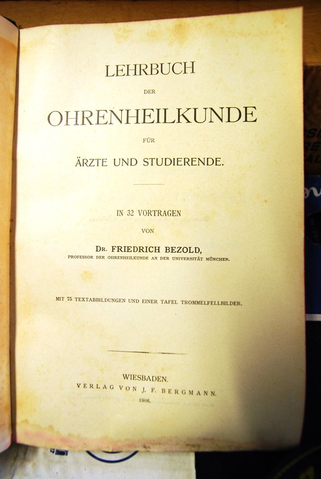 Lehrbuch der ohrenheilkunde | Immagine principale
