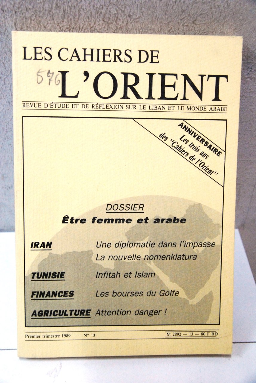 les cahiers de l'orient 13 1989 dossier etre femme et …
