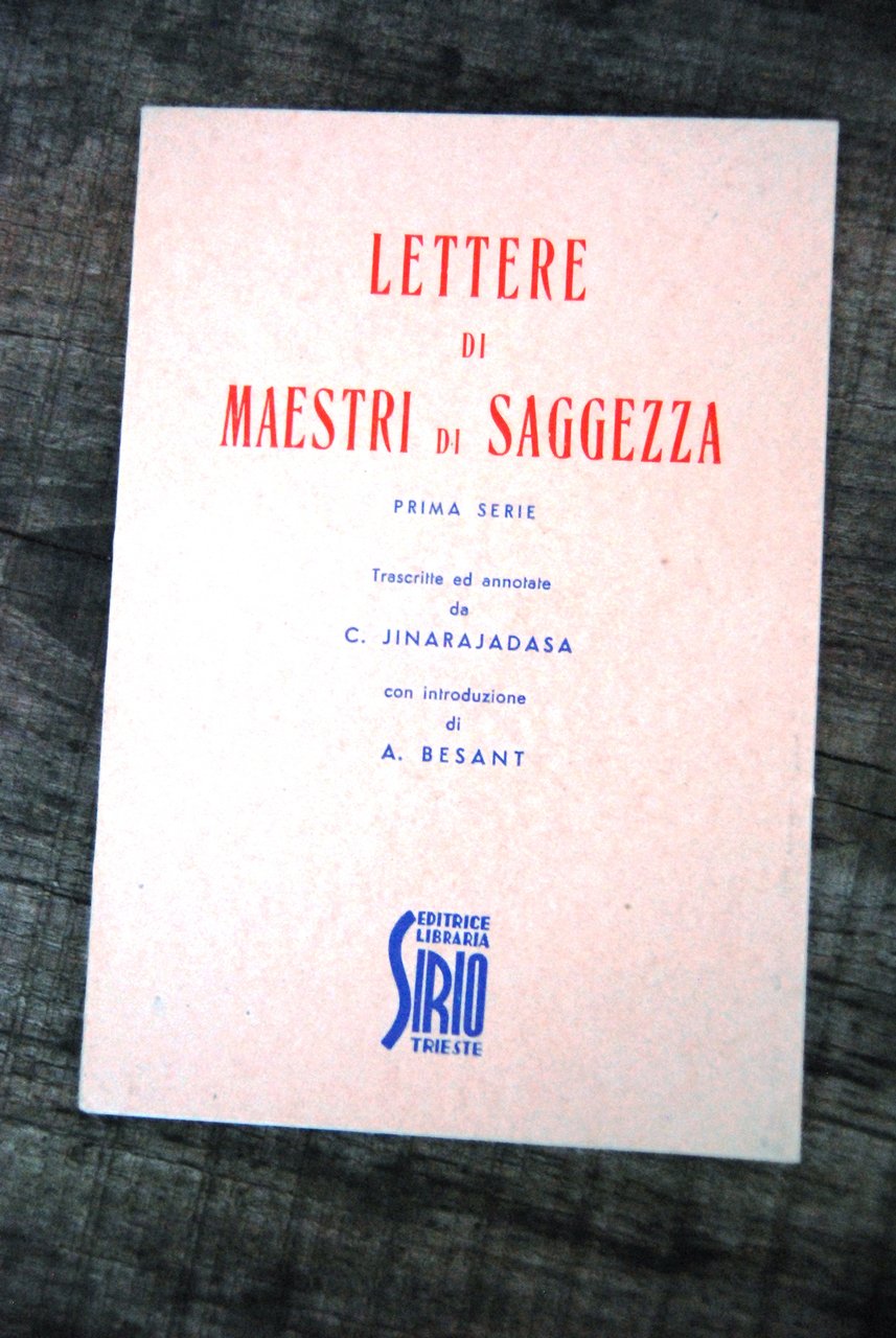 lettere di maestri di saggezza NUOVISSIMO | Immagine principale