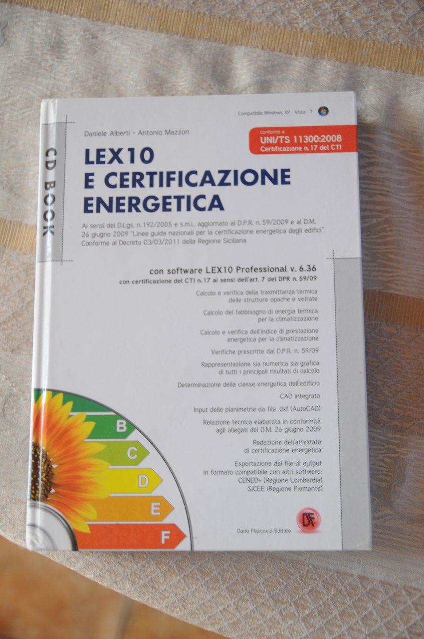 lex10 lex 10 e certificazione energetica NUOVISSIMO con cd rom
