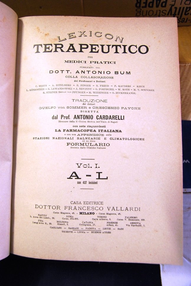 Lexicon Terapeutico per Medici Pratici, Vol 1 A ? L