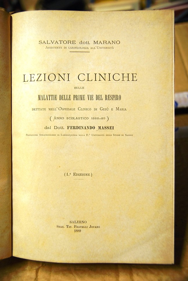 Lezioni Cliniche sulle Malattie delle prime vie del respiro | Immagine principale
