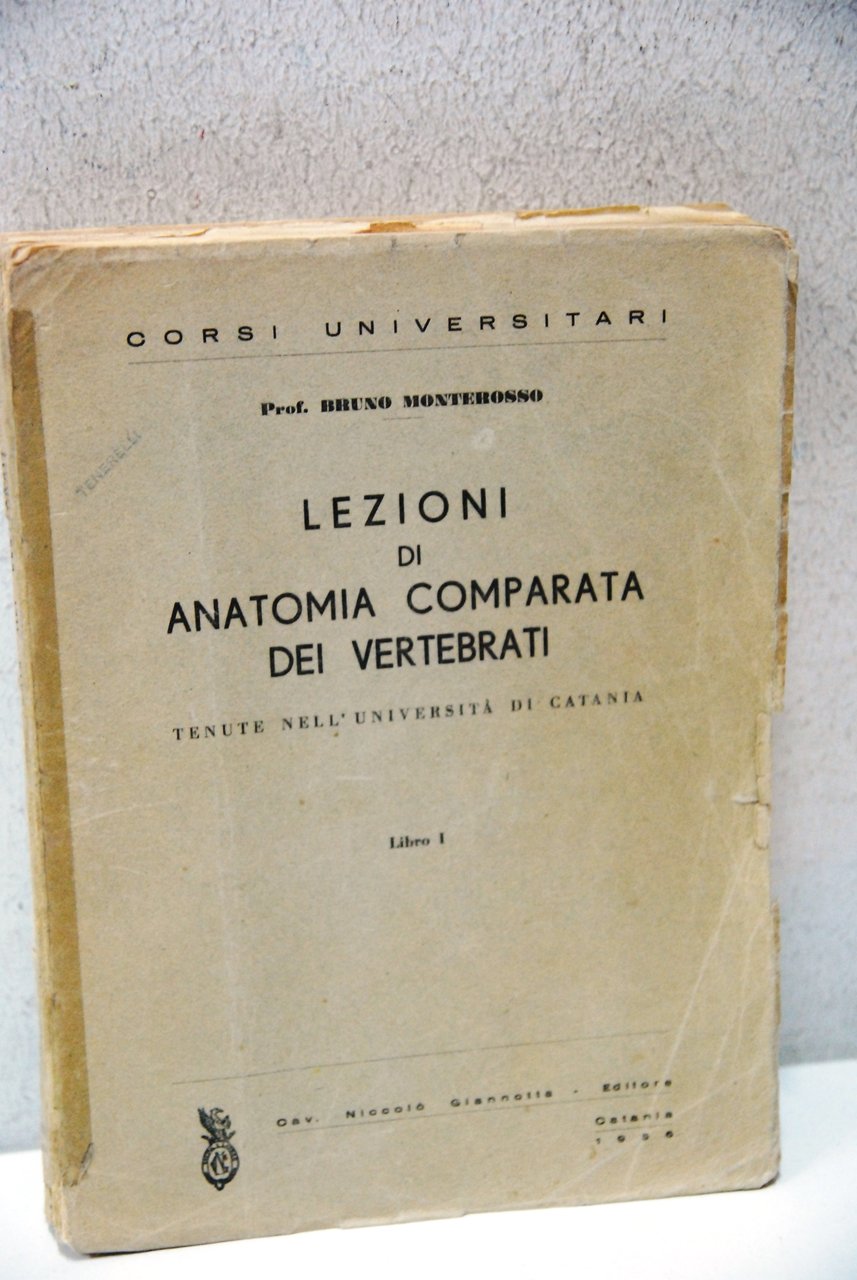 lezioni di anatomia comparata dei vertebrati (scritto a macchina)