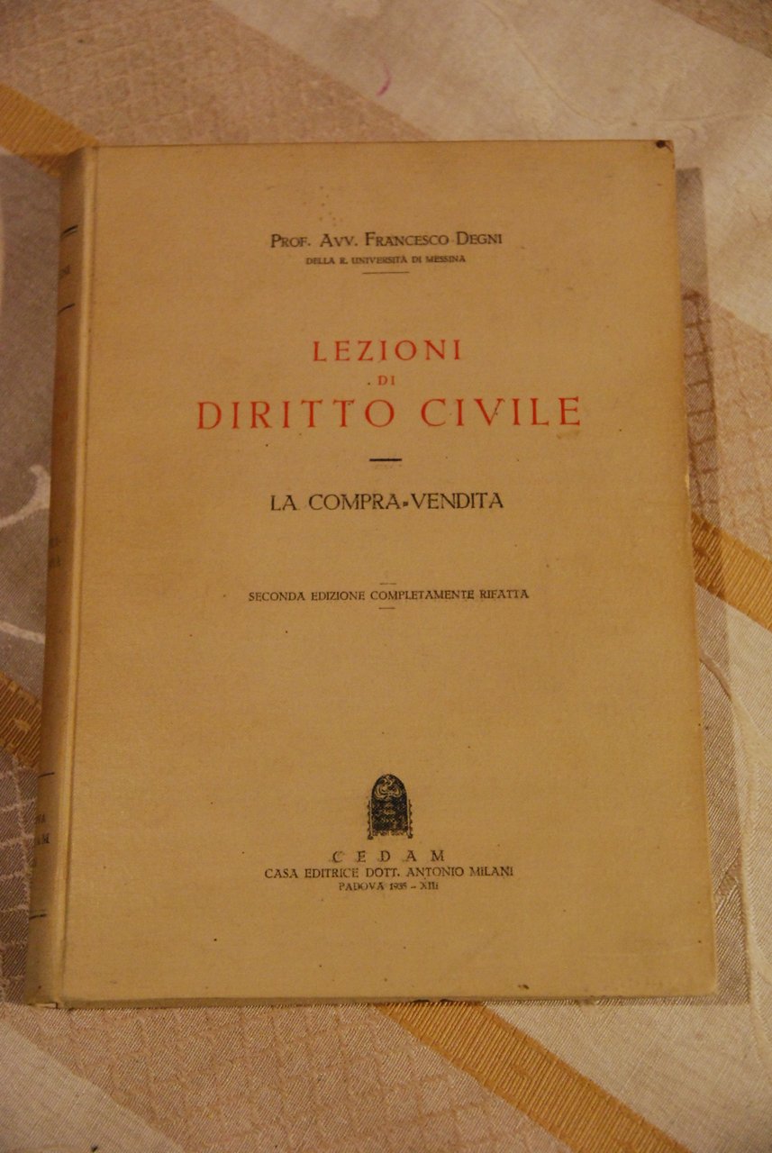 lezioni di diritto civile la compra-vendita (appunti a matita)