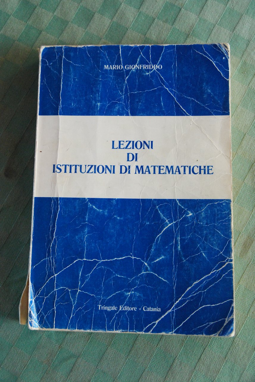 lezioni di istituzioni di matematiche firmato dall'autore