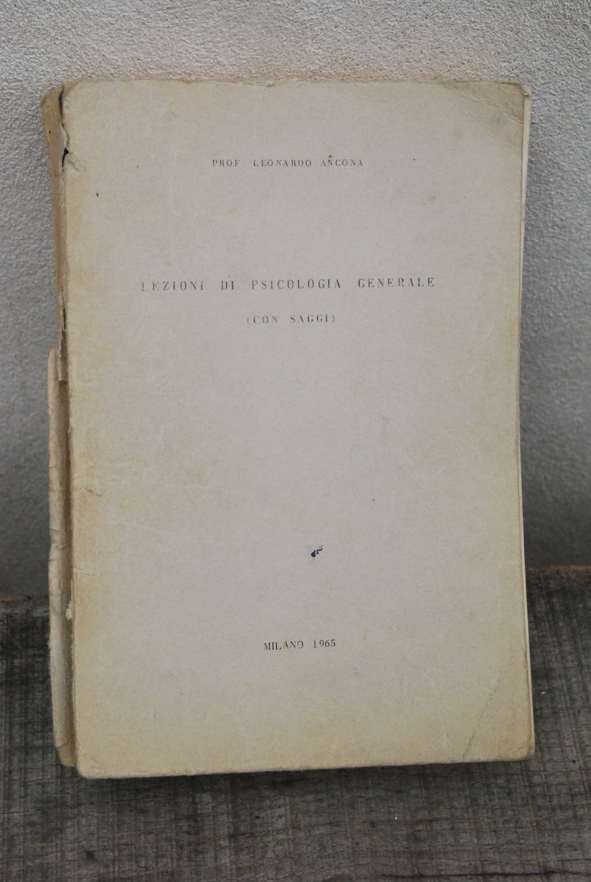 lezioni di psicologia generale con saggi