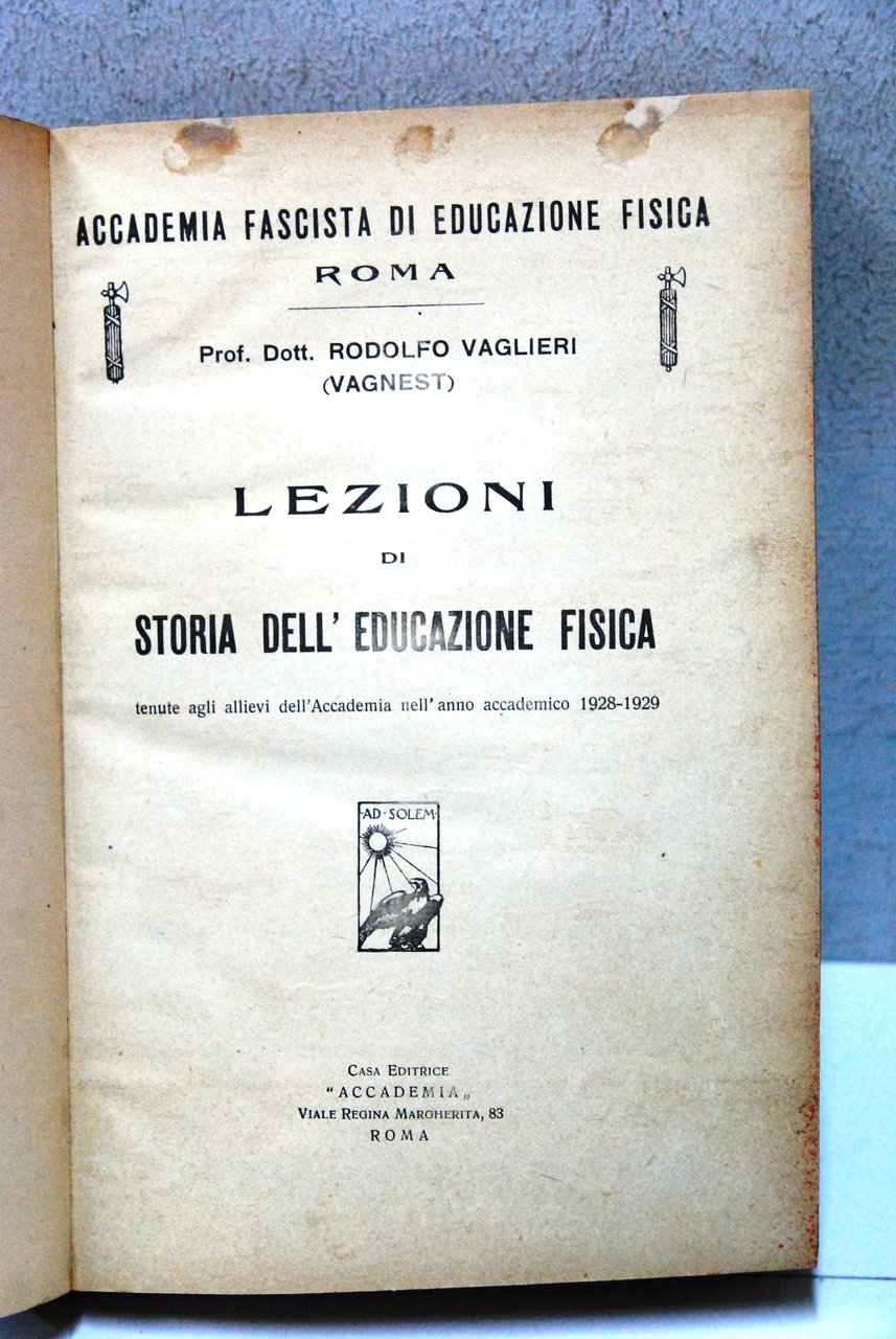 Lezioni di storia dell'educazione fisica