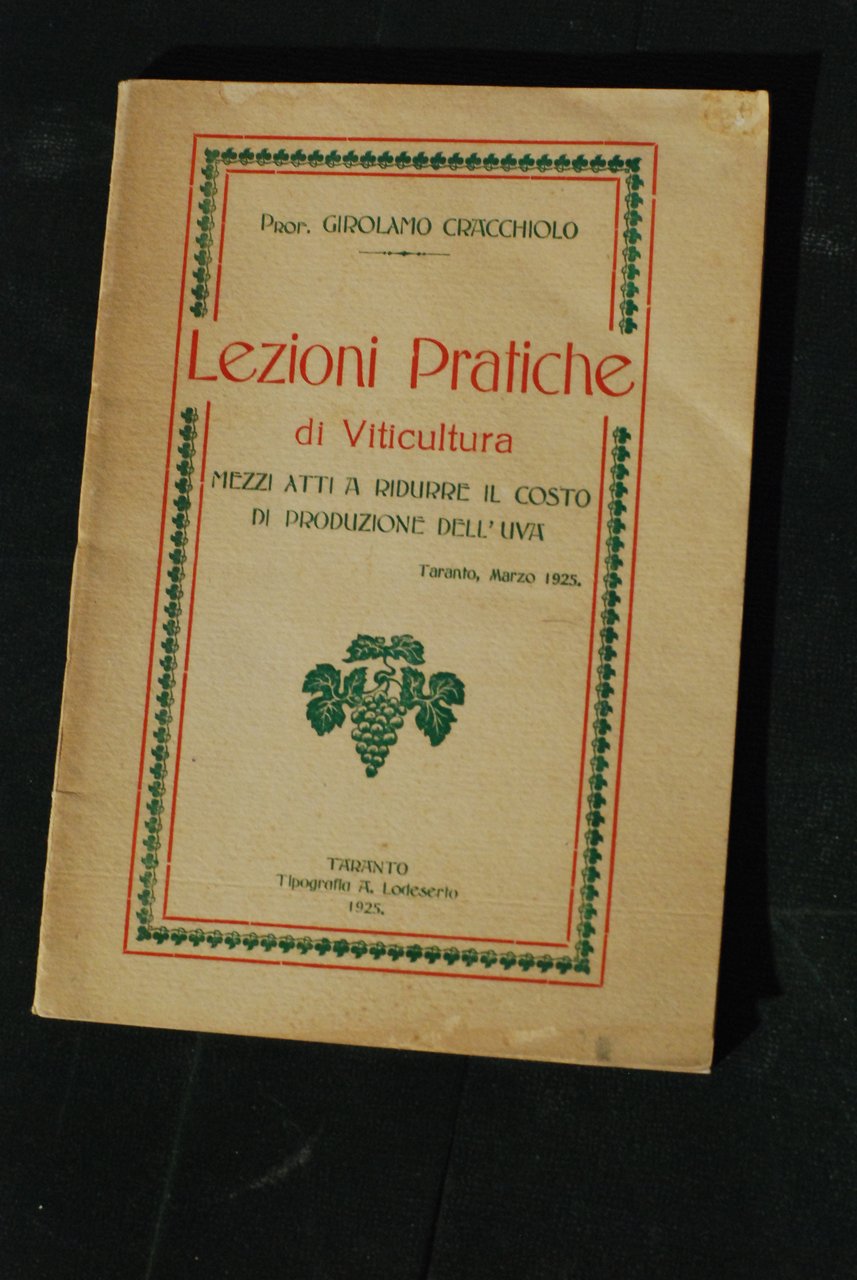 lezioni pratiche di viticultura viticoltura