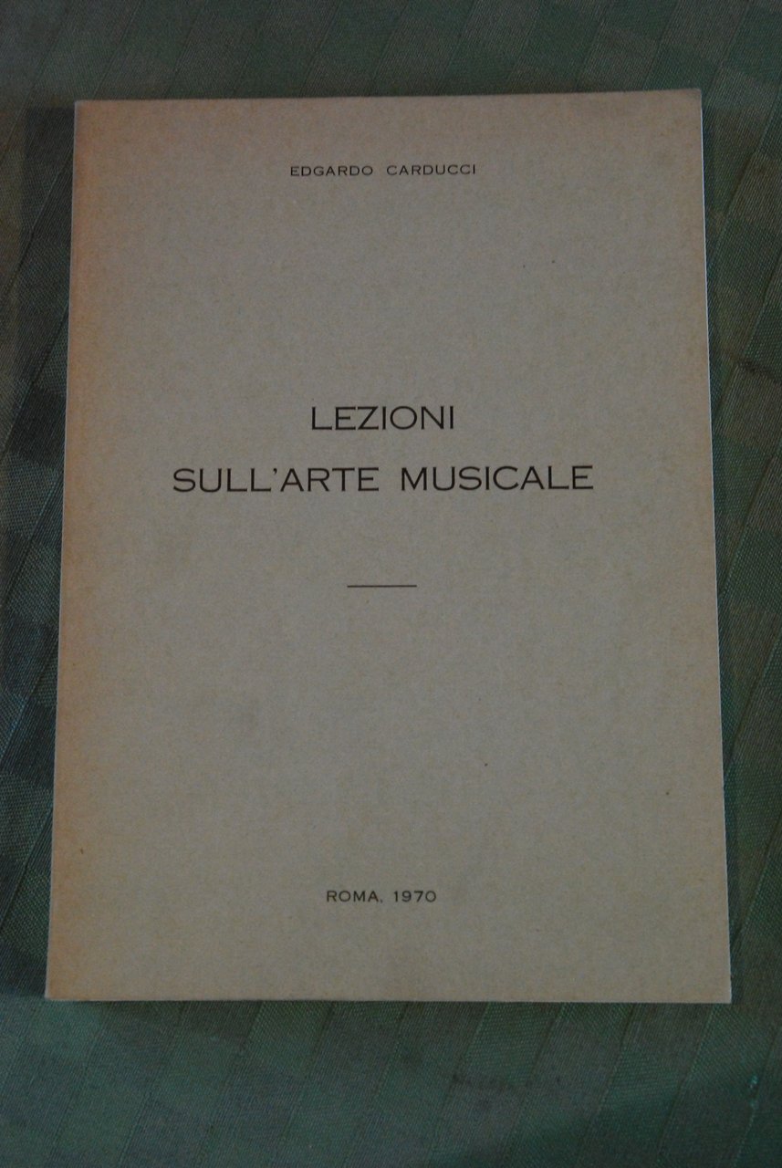 lezioni sull'arte musicale NUOVO