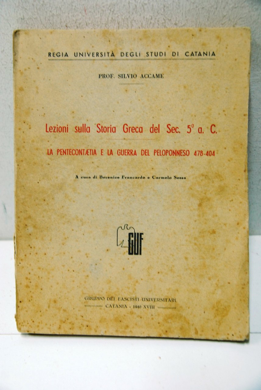 Lezioni sulla storia greca del secolo V a. C., la …