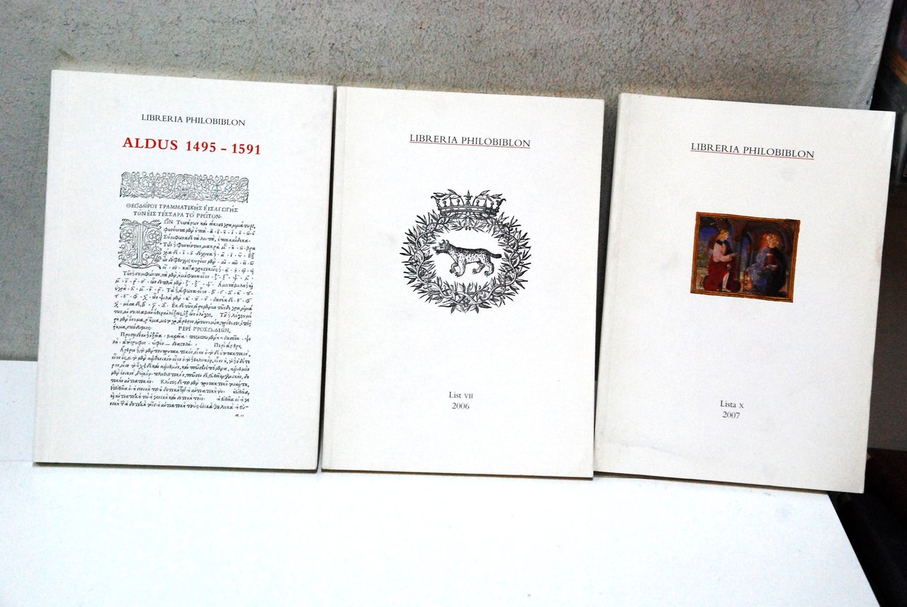 libreria philobiblon aldus 1495 1591 e list vii 2006 e … | Immagine principale
